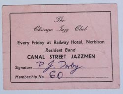 Railway Hotel Norbiton Club card